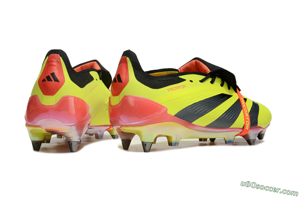 Adidas Predator Elite Foldover Tongue SG Soft Ground Soccer Cleats - Yellow/Black/Red 6