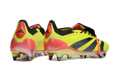 Adidas Predator Elite Foldover Tongue SG Soft Ground Soccer Cleats - Yellow/Black/Red