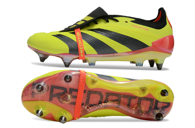 Adidas Predator Elite Foldover Tongue SG Soft Ground Soccer Cleats - Yellow/Black/Red