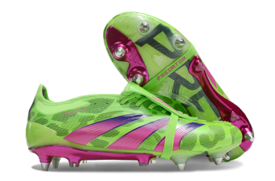 Adidas Predator Elite Foldover Tongue SG Soft Ground Soccer Cleats - Yellow/Purple/Pink