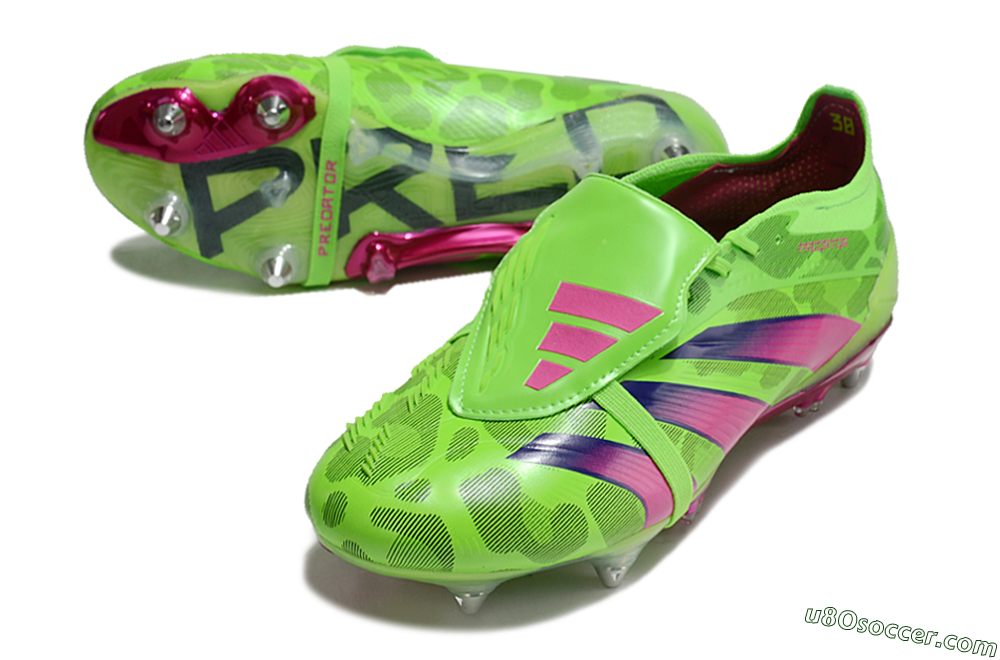 Adidas Predator Elite Foldover Tongue SG Soft Ground Soccer Cleats - Yellow/Purple/Pink 3