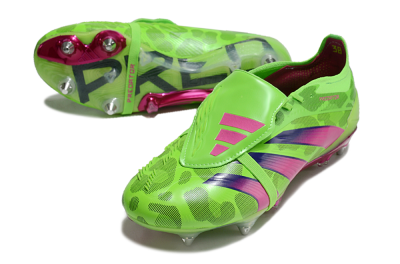 Adidas Predator Elite Foldover Tongue SG Soft Ground Soccer Cleats - Yellow/Purple/Pink