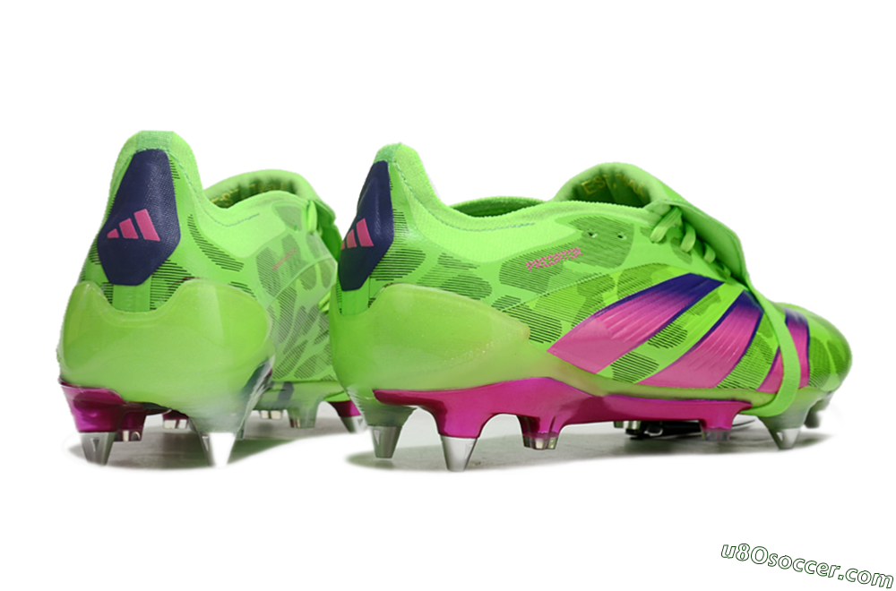 Adidas Predator Elite Foldover Tongue SG Soft Ground Soccer Cleats - Yellow/Purple/Pink 6