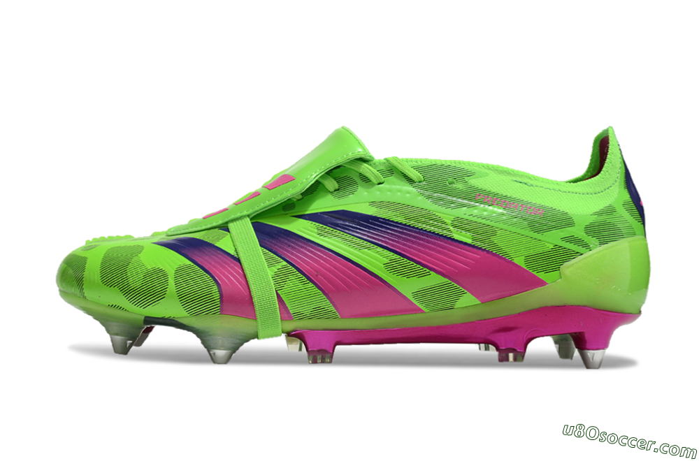 Adidas Predator Elite Foldover Tongue SG Soft Ground Soccer Cleats - Yellow/Purple/Pink 2