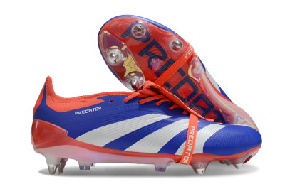 Adidas Predator Elite Foldover Tongue SG Soft Ground Soccer Cleats - Blue/White/Red