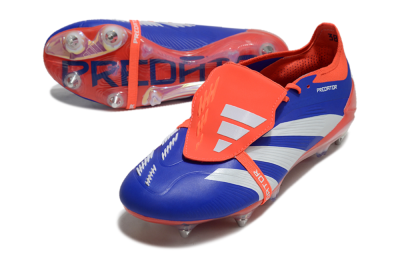 Adidas Predator Elite Foldover Tongue SG Soft Ground Soccer Cleats - Blue/White/Red