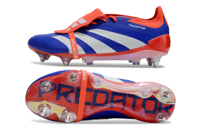 Adidas Predator Elite Foldover Tongue SG Soft Ground Soccer Cleats - Blue/White/Red
