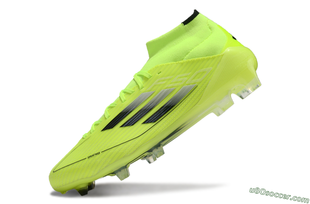 Adidas F50 Elite Mid FG Firm Ground Soccer Cleats - Yellow/Blue/White 5