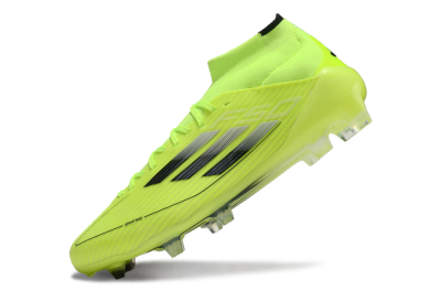 Adidas F50 Elite Mid FG Firm Ground Soccer Cleats - Yellow/Blue/White