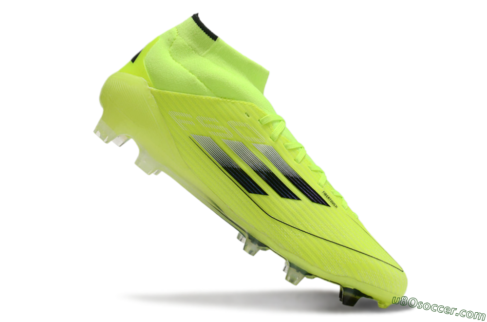 Adidas F50 Elite Mid FG Firm Ground Soccer Cleats - Yellow/Blue/White 4