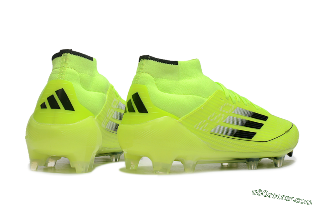 Adidas F50 Elite Mid FG Firm Ground Soccer Cleats - Yellow/Blue/White 6