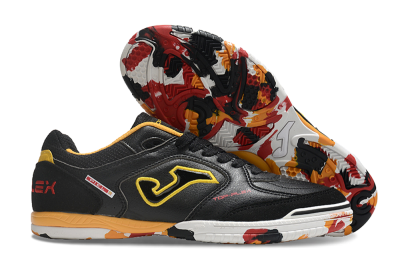 Joma Top Flex IC Indoor & Futsal Soccer Shoes - Black/Yellow/Red