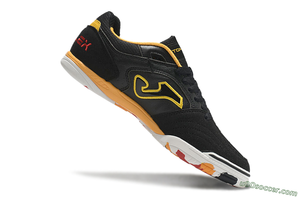 Joma Top Flex IC Indoor & Futsal Soccer Shoes - Black/Yellow/Red 4