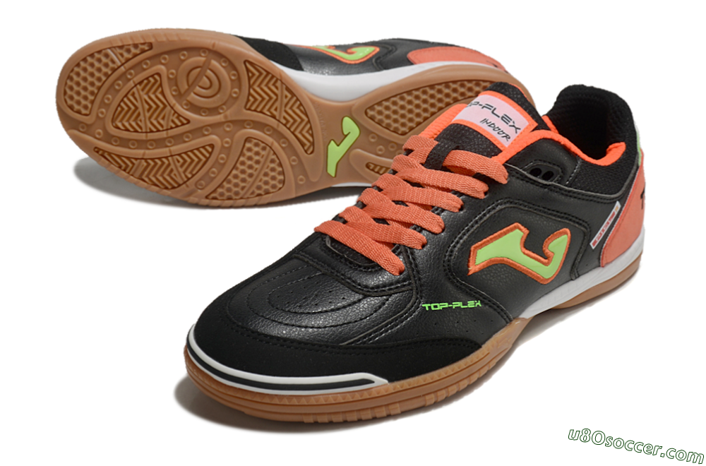 Joma Top Flex IC Indoor & Futsal Soccer Shoes - Black/Yellow/Red 3