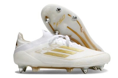Adidas F50 Elite SG Soft Ground Soccer Cleats - White/Gold