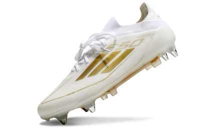 Adidas F50 Elite SG Soft Ground Soccer Cleats - White/Gold