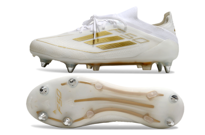 Adidas F50 Elite SG Soft Ground Soccer Cleats - White/Gold