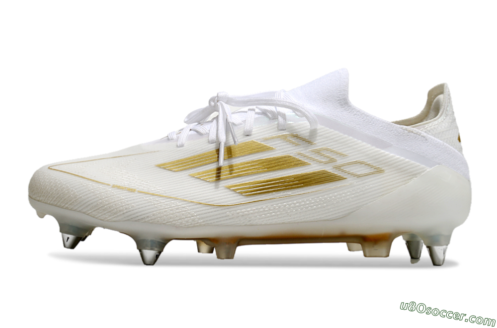 Adidas F50 Elite SG Soft Ground Soccer Cleats - White/Gold 2