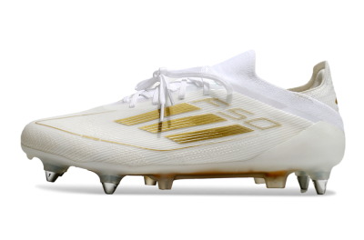 Adidas F50 Elite SG Soft Ground Soccer Cleats - White/Gold
