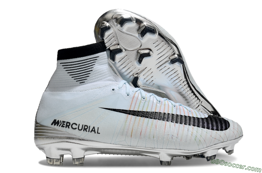 Nike Zoom Superfly 5 Elite FG Firm Ground Soccer Cleats - Blue/Black/Rainbow 1
