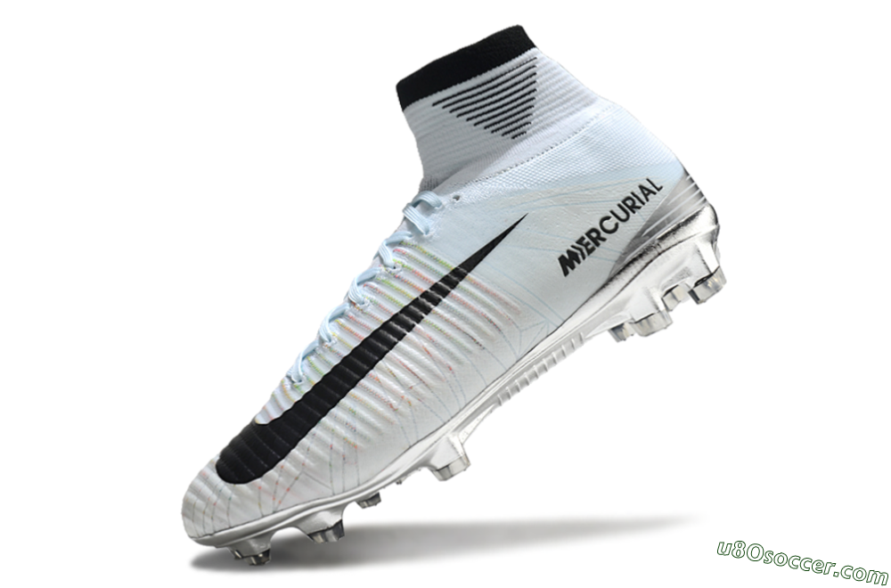 Nike Zoom Superfly 5 Elite FG Firm Ground Soccer Cleats - Blue/Black/Rainbow 5