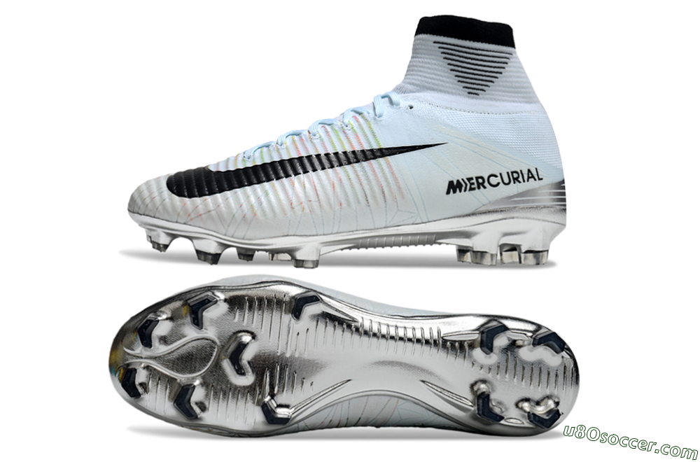 Nike Zoom Superfly 5 Elite FG Firm Ground Soccer Cleats - Blue/Black/Rainbow 0