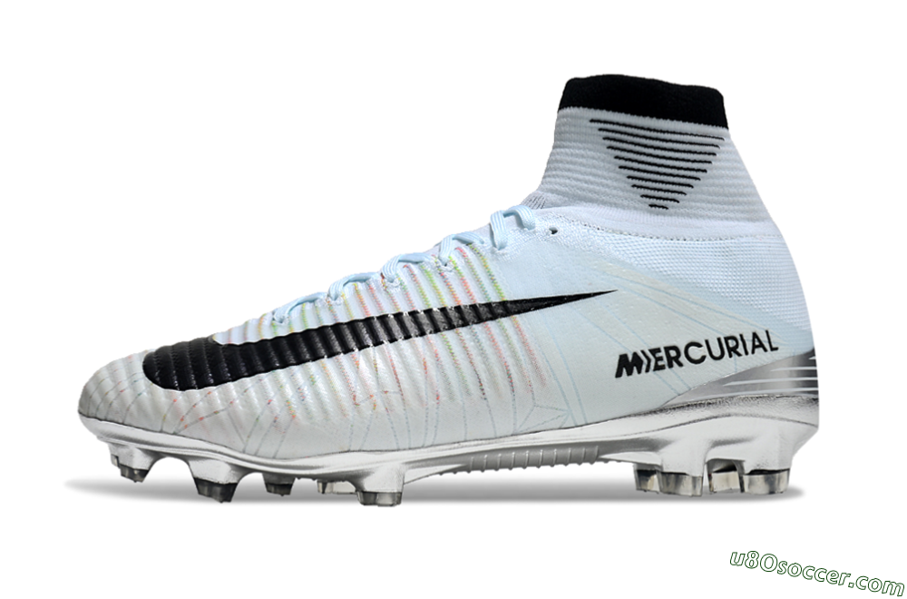 Nike Zoom Superfly 5 Elite FG Firm Ground Soccer Cleats - Blue/Black/Rainbow 2