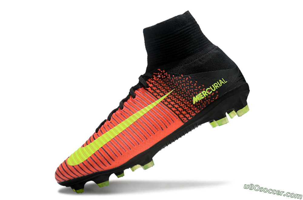 Nike Zoom Superfly 5 Elite FG Firm Ground Soccer Cleats - Red/Black/Yellow 5