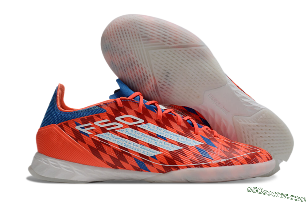 Adidas F50 Pro IC Indoor & Futsal Soccer Shoes - Red/White/Blue 1
