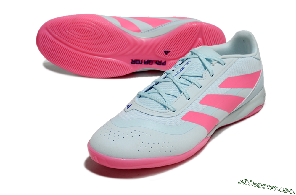 Adidas Predator 24 Elite IC Indoor & Futsal Soccer Shoes - Jade/Pink/Black 3
