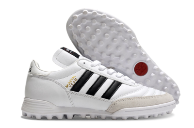 Adidas Mundial Team Astro TF Artificial Turf Soccer Shoes - White/Black/Gold
