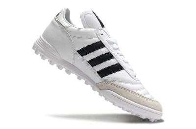 Adidas Mundial Team Astro TF Artificial Turf Soccer Shoes - White/Black/Gold