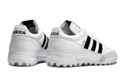 Adidas Mundial Team Astro TF Artificial Turf Soccer Shoes - White/Black/Gold
