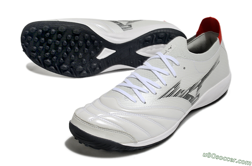 Mizuno Morelia Neo Sala M8 TF Artificial Turf Soccer Shoes - Beige/Black/Red 3