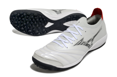 Mizuno Morelia Neo Sala M8 TF Artificial Turf Soccer Shoes - Beige/Black/Red