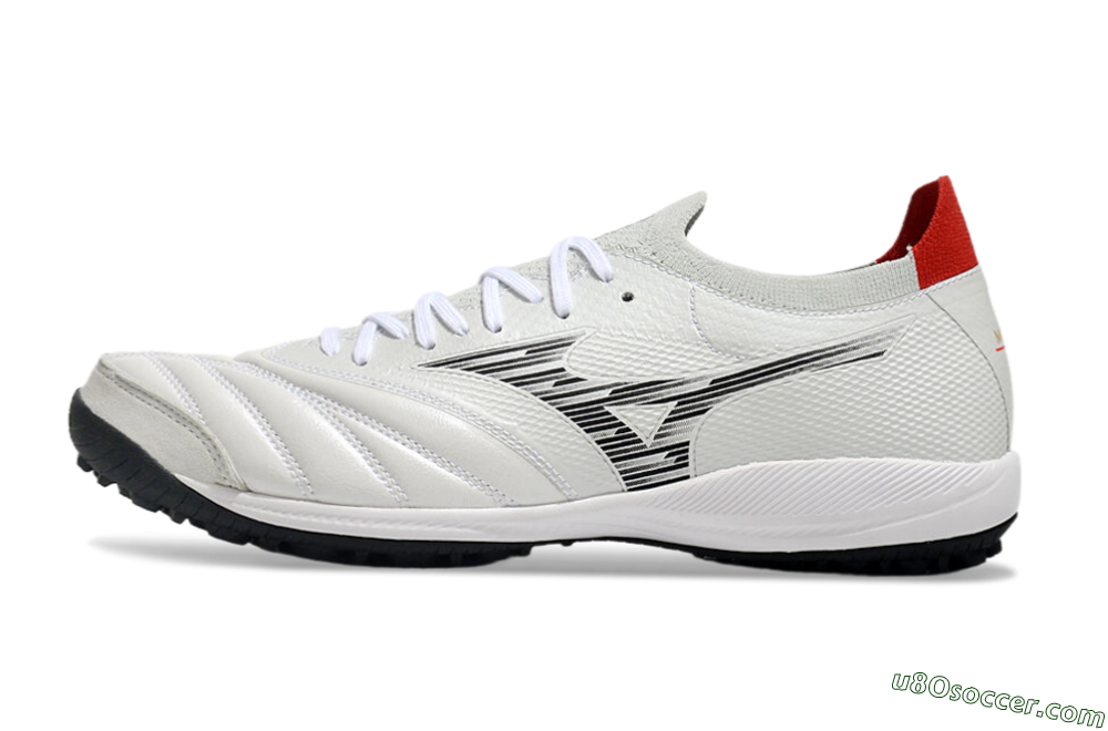 Mizuno Morelia Neo Sala M8 TF Artificial Turf Soccer Shoes - Beige/Black/Red 2