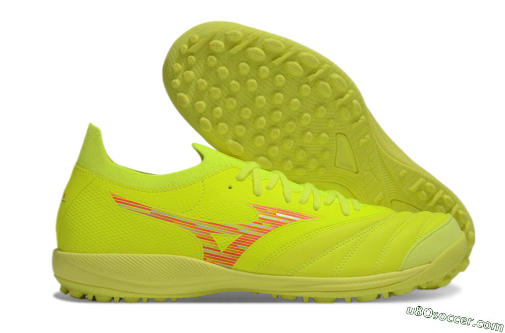Mizuno Morelia Neo Sala M8 TF Artificial Turf Soccer Shoes - Yellow/Red 1
