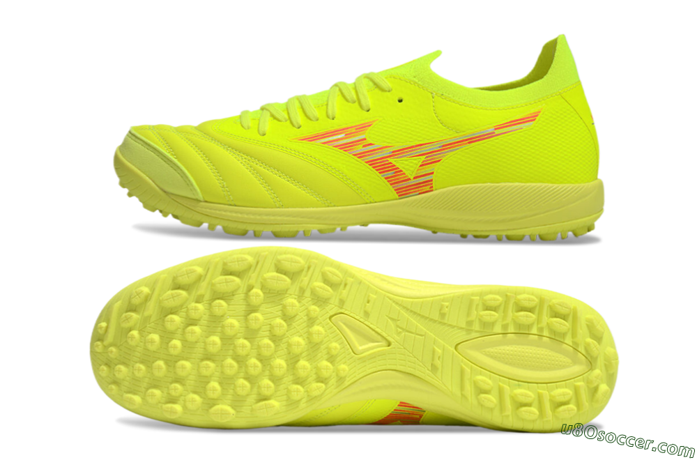Mizuno Morelia Neo Sala M8 TF Artificial Turf Soccer Shoes - Yellow/Red 0
