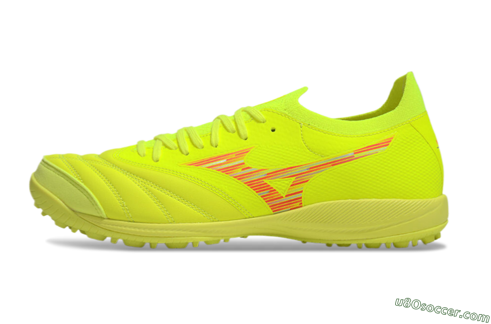 Mizuno Morelia Neo Sala M8 TF Artificial Turf Soccer Shoes - Yellow/Red 2