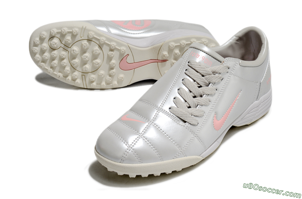 Nike Total 90 II TF Artificial Turf Soccer Shoes - Silver/Pink/White 3