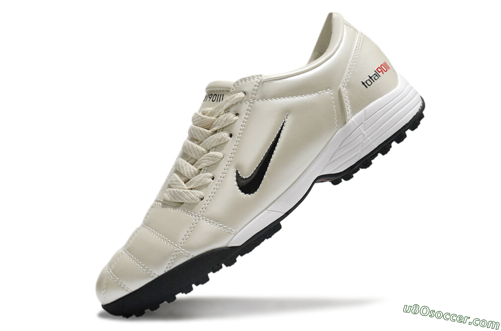 Nike Total 90 II TF Artificial Turf Soccer Shoes - Beige/Black/Red 5