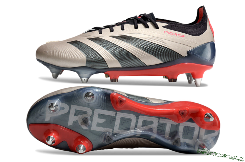Adidas Predator 24 Elite SG Soft Ground Soccer Cleats - Gold/Blue/Red 0
