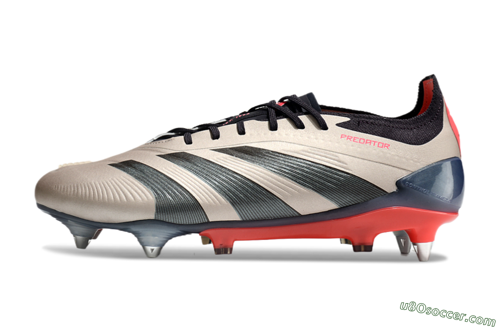 Adidas Predator 24 Elite SG Soft Ground Soccer Cleats - Gold/Blue/Red 2