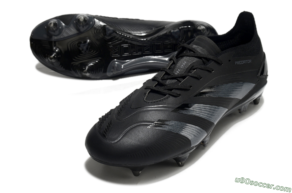 Adidas Predator 24 Elite SG Soft Ground Soccer Cleats - Black/Silver 3
