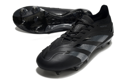 Adidas Predator 24 Elite SG Soft Ground Soccer Cleats - Black/Silver