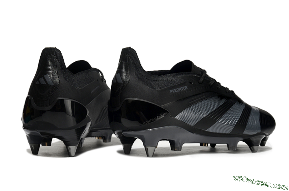 Adidas Predator 24 Elite SG Soft Ground Soccer Cleats - Black/Silver 6