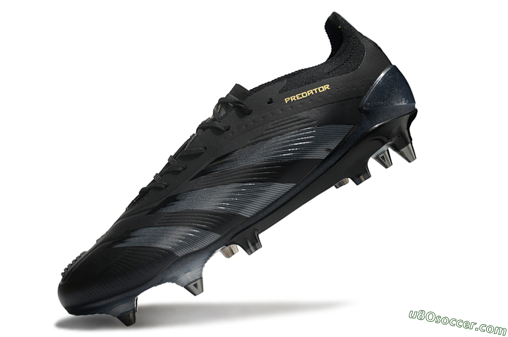 Adidas Predator 24 Elite SG Soft Ground Soccer Cleats - Black/Silver 5