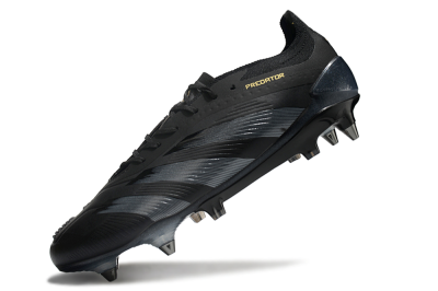 Adidas Predator 24 Elite SG Soft Ground Soccer Cleats - Black/Silver