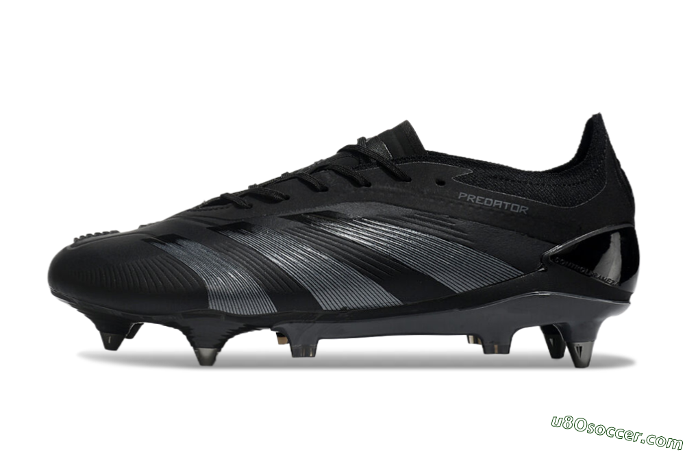 Adidas Predator 24 Elite SG Soft Ground Soccer Cleats - Black/Silver 2