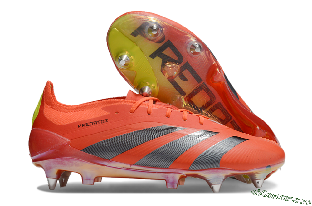 Adidas Predator 24 Elite SG Soft Ground Soccer Cleats - Red/Black/Yellow 1